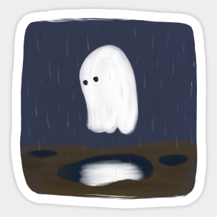 Sad Ghost in the Rain Sticker